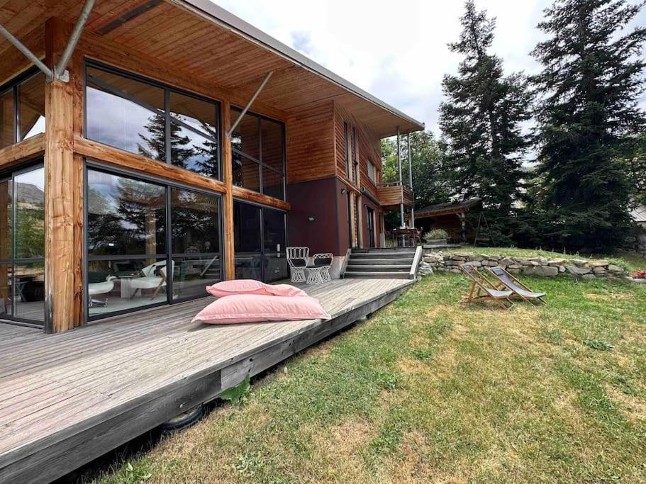 Chalet D'Architecte Avec Vue Panoramique Allos Eksteriør bilde