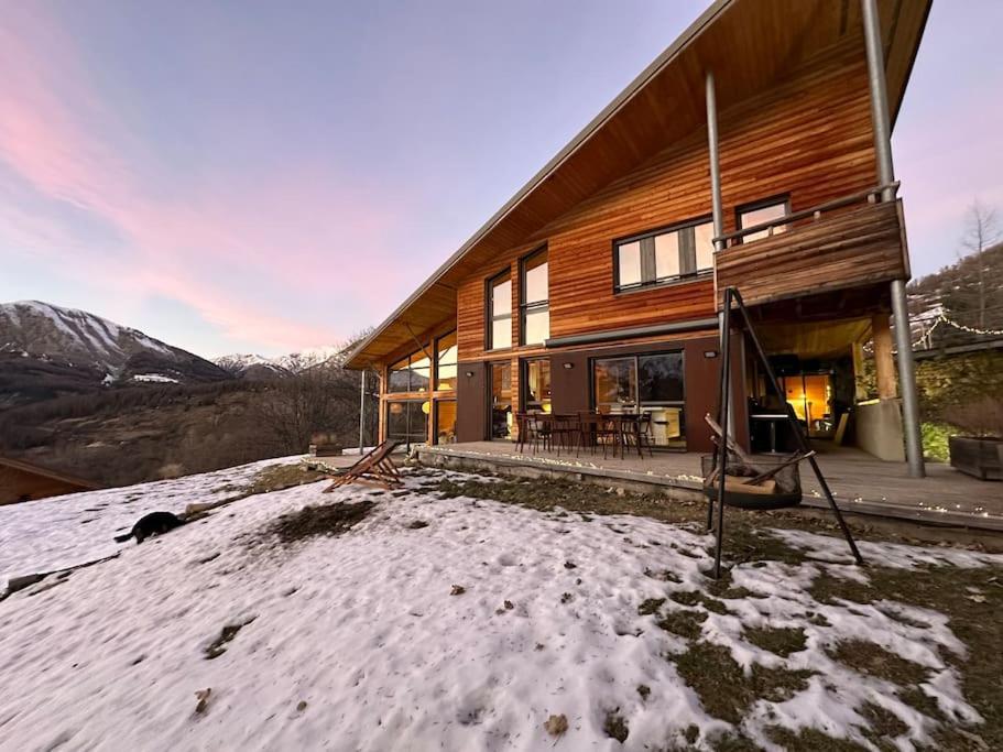 Chalet D'Architecte Avec Vue Panoramique Allos Eksteriør bilde