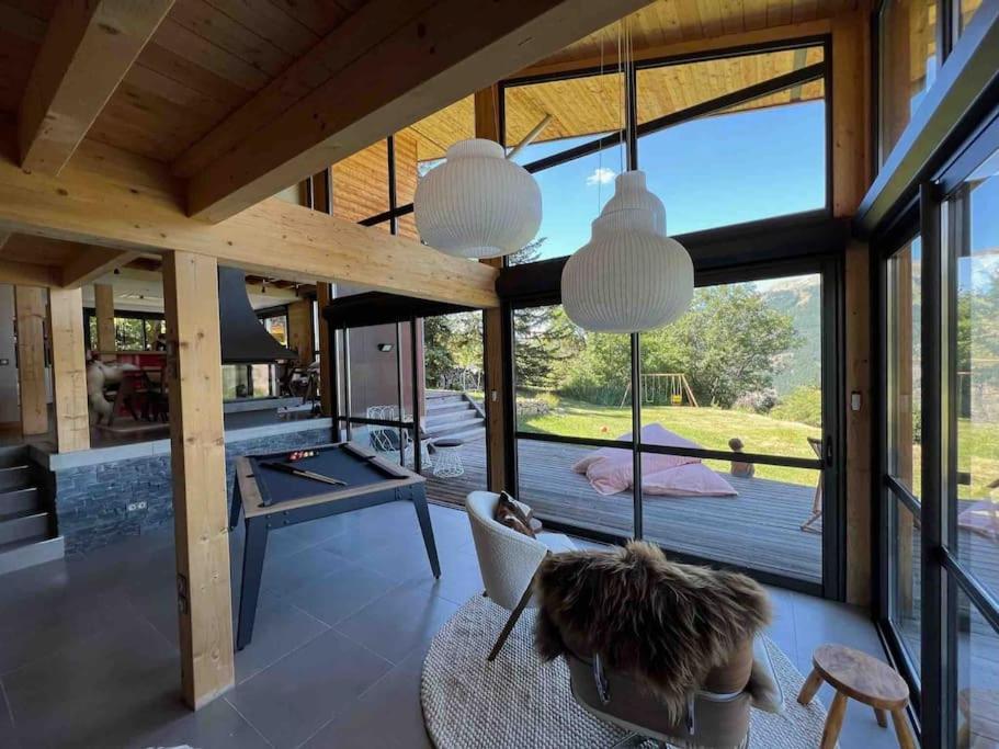 Chalet D'Architecte Avec Vue Panoramique Allos Eksteriør bilde