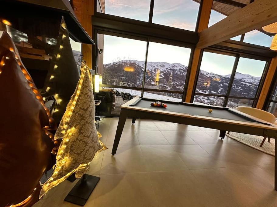 Chalet D'Architecte Avec Vue Panoramique Allos Eksteriør bilde