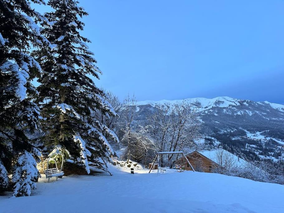 Chalet D'Architecte Avec Vue Panoramique Allos Eksteriør bilde