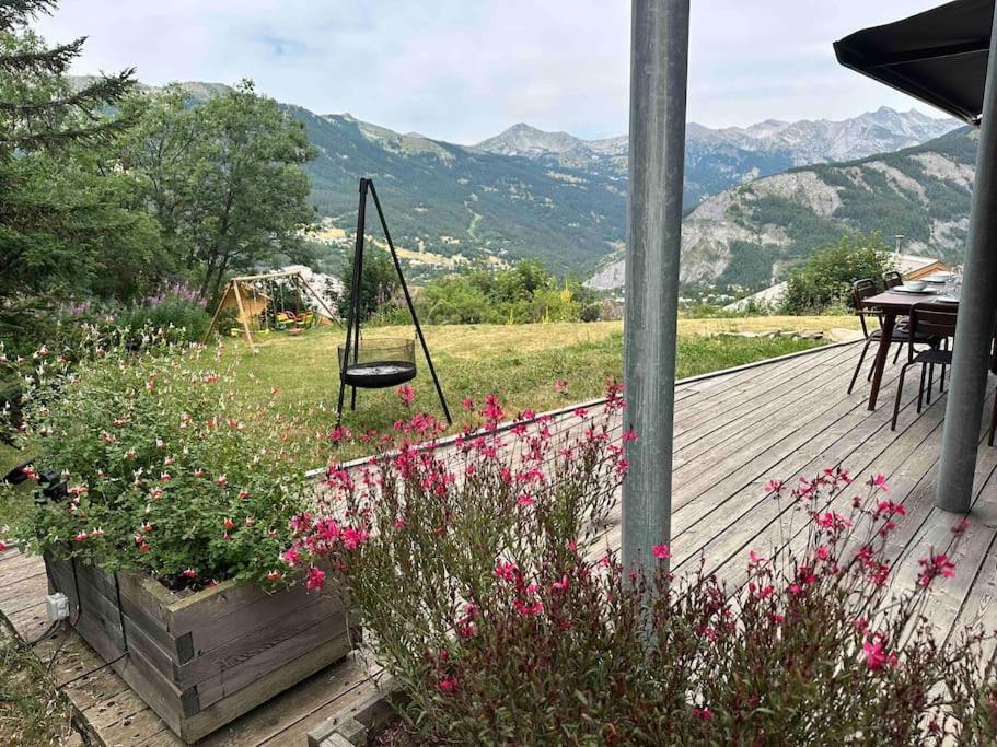 Chalet D'Architecte Avec Vue Panoramique Allos Eksteriør bilde