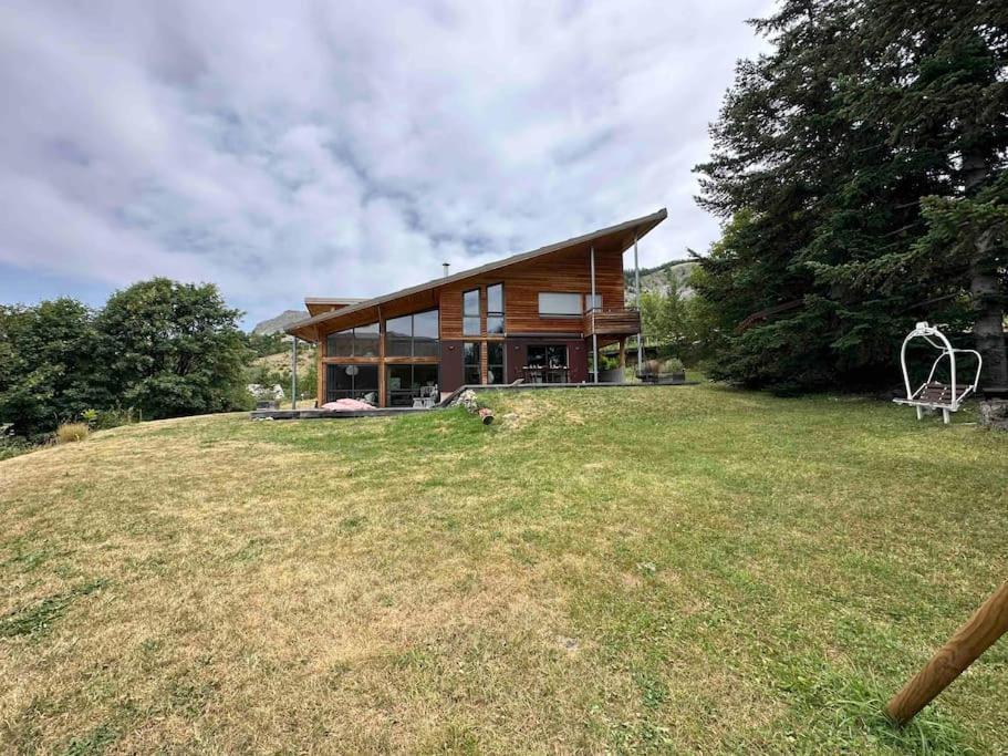 Chalet D'Architecte Avec Vue Panoramique Allos Eksteriør bilde