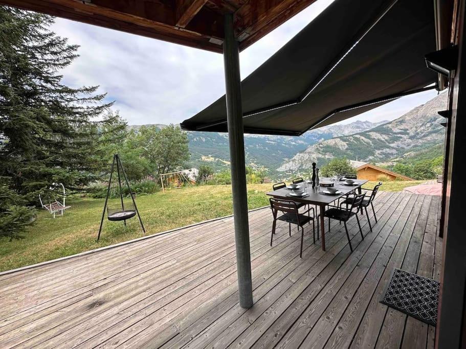 Chalet D'Architecte Avec Vue Panoramique Allos Eksteriør bilde