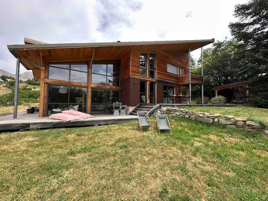 Chalet D'Architecte Avec Vue Panoramique Allos Eksteriør bilde