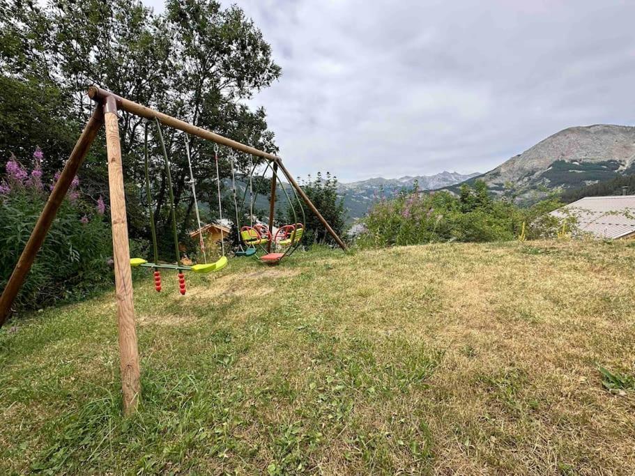 Chalet D'Architecte Avec Vue Panoramique Allos Eksteriør bilde