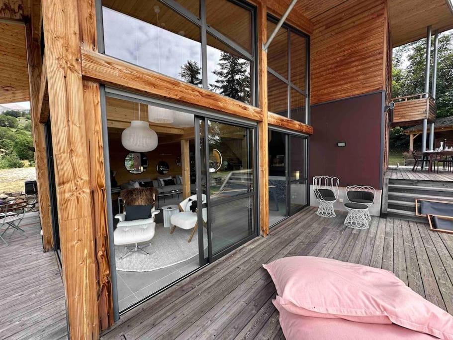 Chalet D'Architecte Avec Vue Panoramique Allos Eksteriør bilde