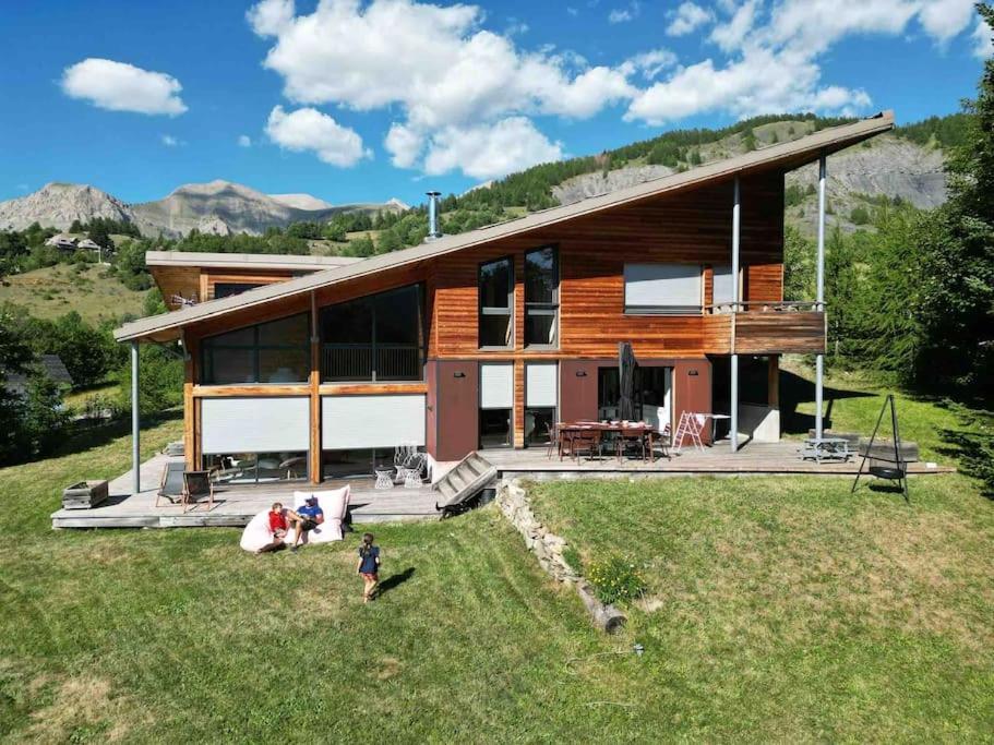 Chalet D'Architecte Avec Vue Panoramique Allos Eksteriør bilde